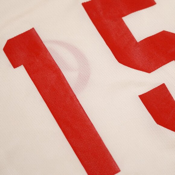 Vintage 90s Majestic Mesh Baseball Jersey – White/Red – Style 6575 – Made in USA - Picture 8 of 10